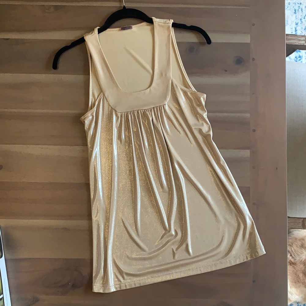 Gold metallic CDR top - size s small